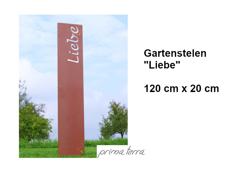 PRIMA TERRA Gartenstelen "LIEBE" 120x20cm