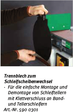 HOLZSTAR Trennblech zum Schleifscheibenwechseln