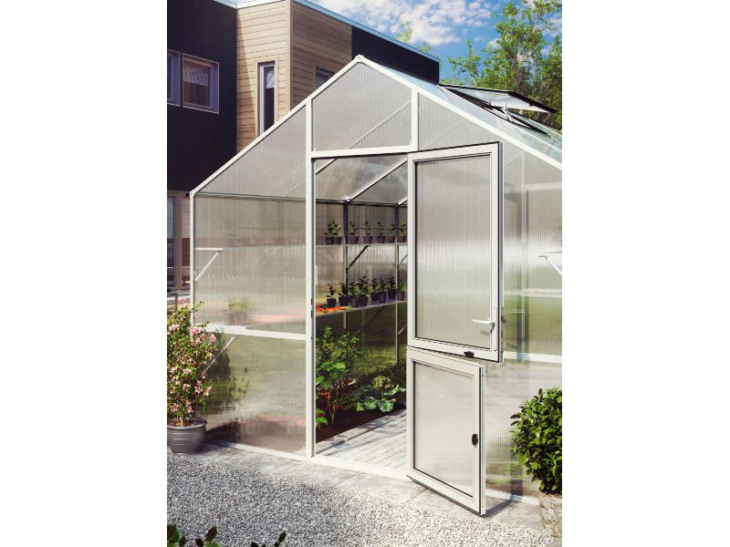 KGT Gewächshaus LILIE III Alu BLANK - 297 x 323 cm - 10mm Vergl.
