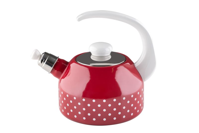 RIESS Email Flötenkessel Plus Pünktchen Rot 2L 0543-077