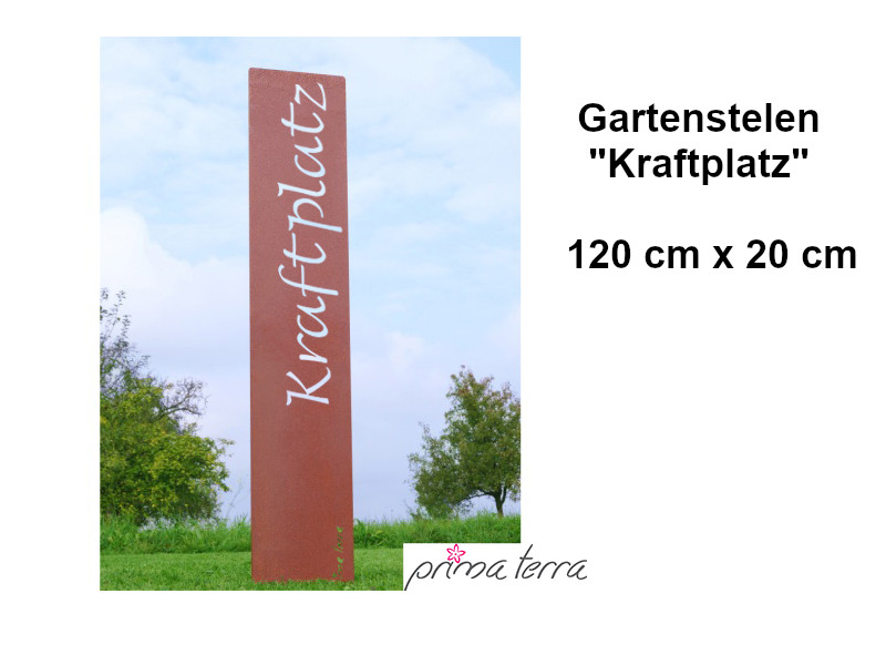 PRIMA TERRA Gartenstelen "KRAFTPLATZ"  120x20cm