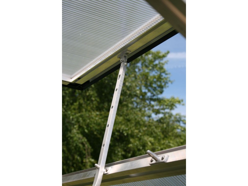 KGT Gewächshaus RHODO III Alu BLANK - 227 x 227 cm - 6mm Vergl.