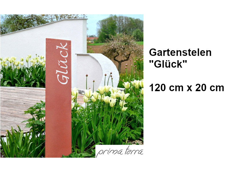 PRIMA TERRA Gartenstelen "GLÜCK" 120x20cm