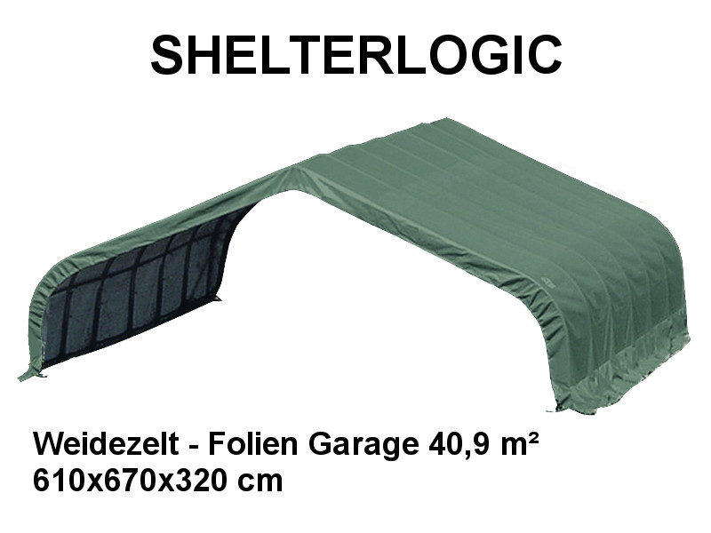 SHELTERLOGIC Weidezelt - Foliengarage 40,9m²