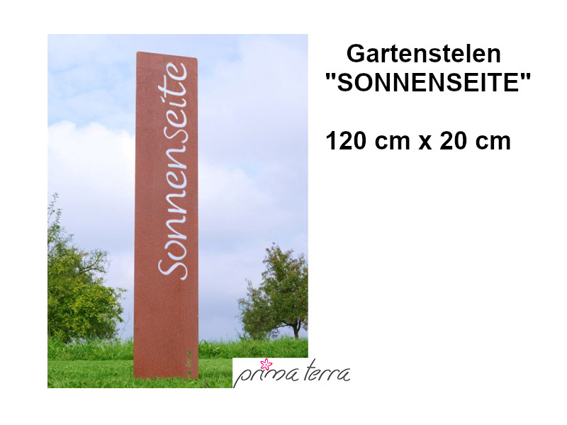 PRIMA TERRA Gartenstelen " SONNENSEITE" 120x20cm