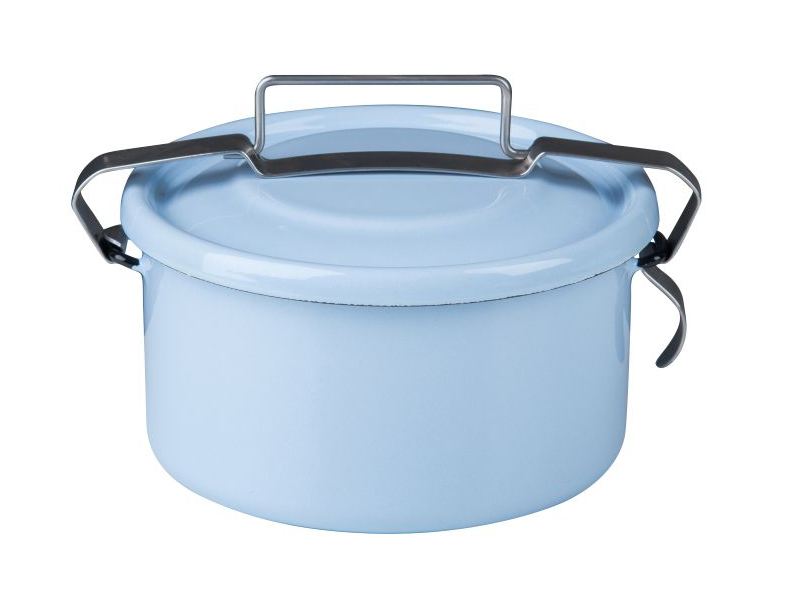 RIESS Email Dichtungsdose rund mit Deckel BLAU 0316-006