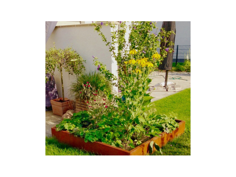 PRIMA TERRA Hochbeet-Bausatz "Planus" Metall Edelrost 158x118cm H35cm