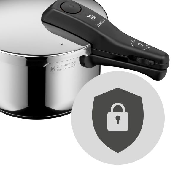 WMF Schnellkochtopf PERFECT 6,5 L mit Dampfgareinsatz