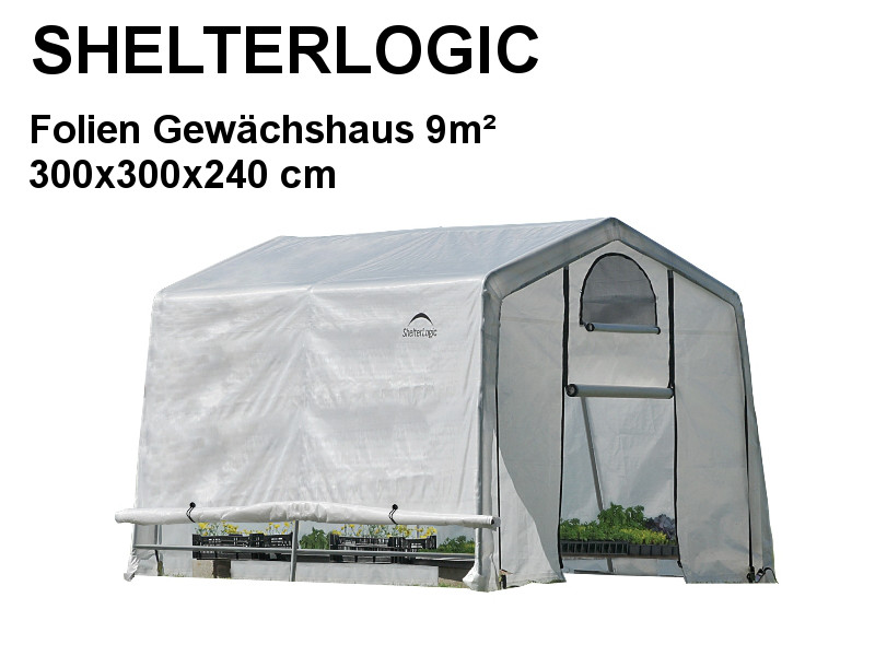 SHELTERLOGIC Folien Gewächshaus Treibhaus 9m²