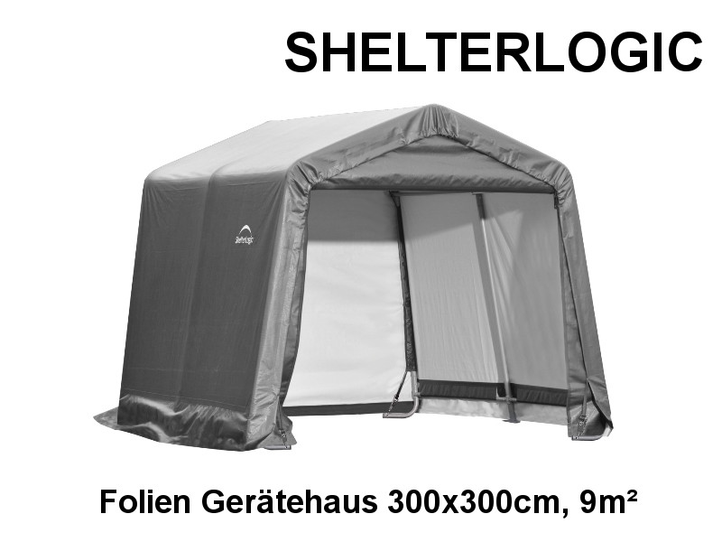 SHELTERLOGIC Gerätehaus Folienhaus in-a-BOX 9m² 300x300cm GRAU