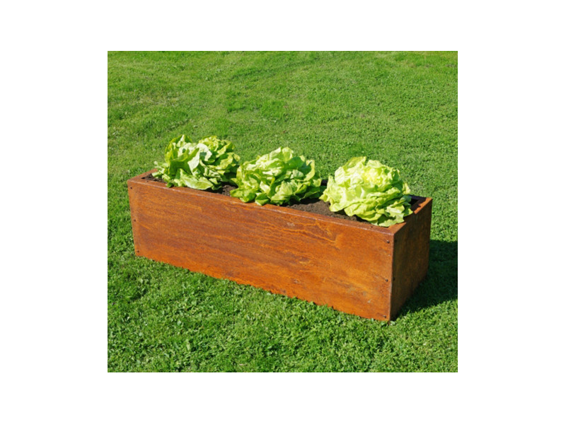 PRIMA TERRA Hochbeet-Bausatz "Planus" Metall Edelrost 118x38cm H35cm