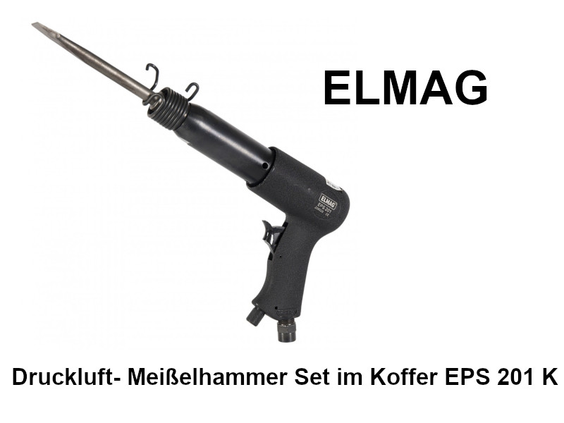 ELMAG Druckluft- Meißelhammer Set im Koffer EPS 201 K