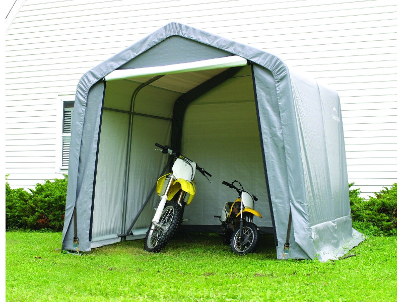 SHELTERLOGIC Gerätehaus Folienhaus in-a-BOX 5,76m² 240x240cm GRAU