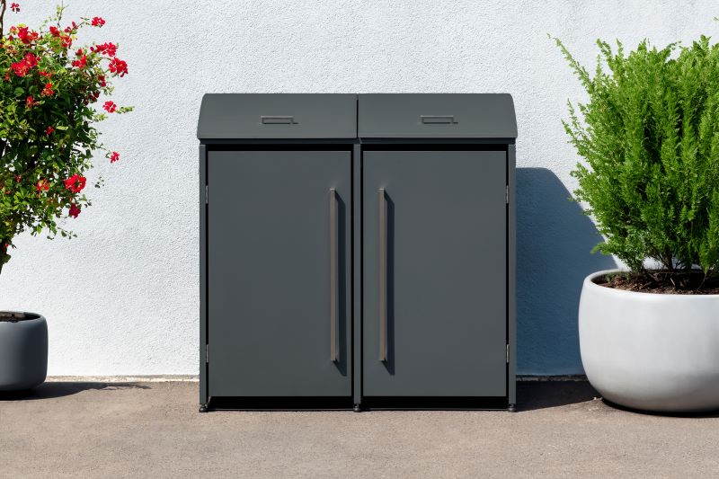 WESTMANN Mülltonnenbox metall Moderna 2x240 l