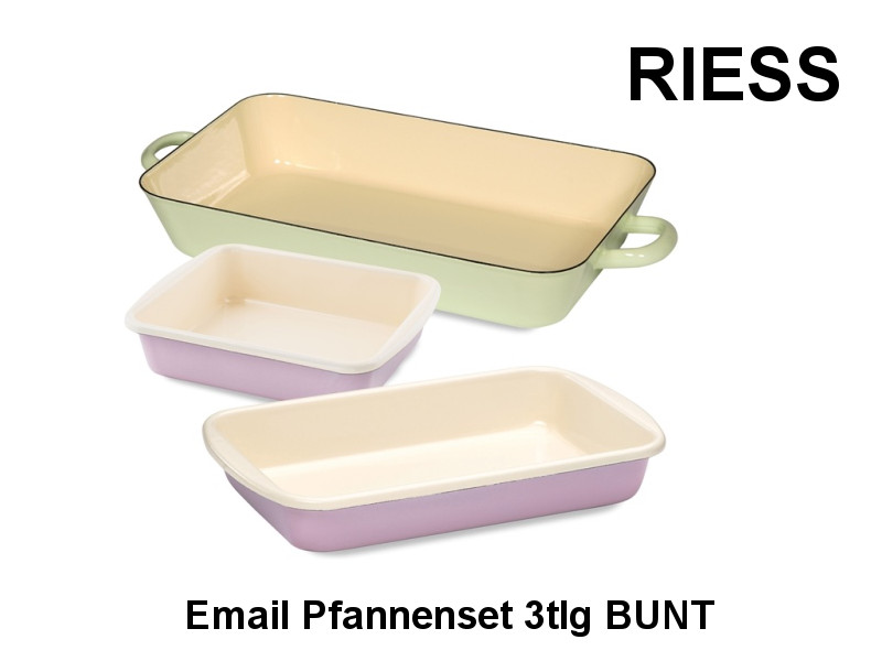 RIESS Email Pfannen-Set 3-teilig BUNT 511-6