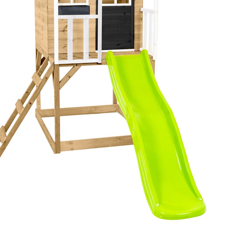 Zwerkules Kinder Spielhaus Holz, Holli mit Rutsche & Schaukel