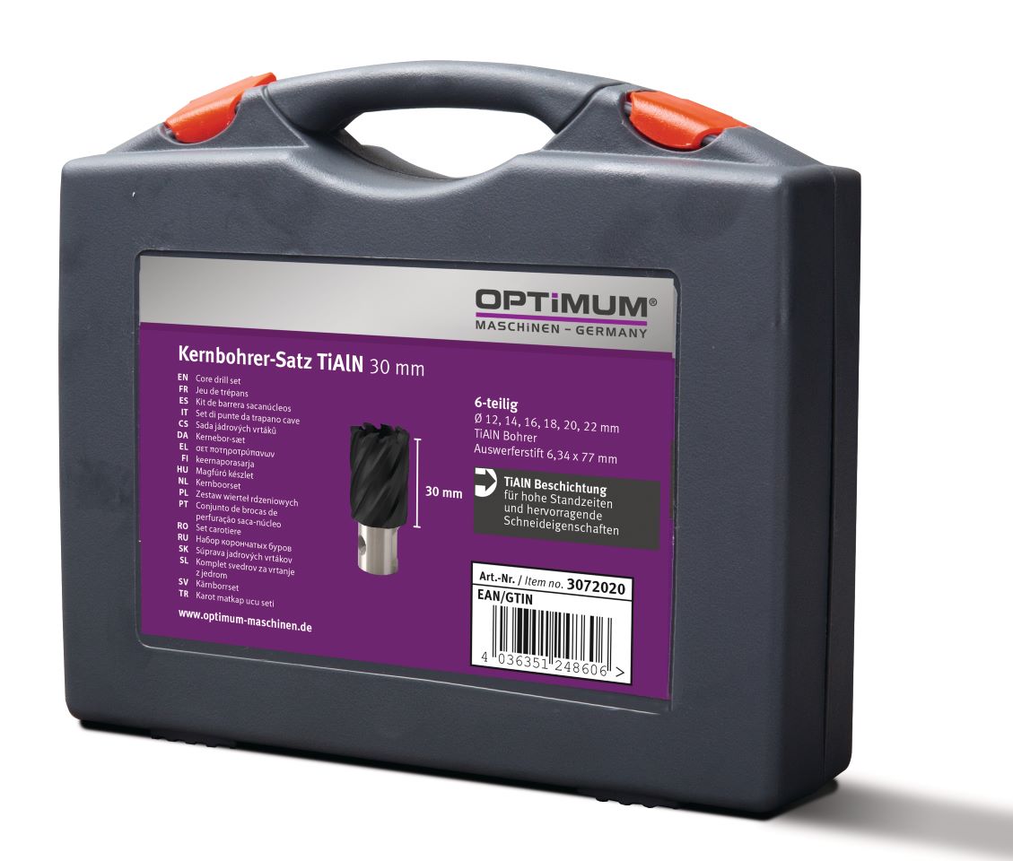 OPTIMUM Magnetbohrmaschine Zubehörset TiAlN 30