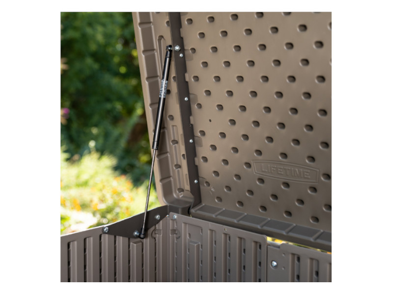 LIFETIME Gartenbox Mülltonnenbox Kunststoff 3x240l grau/braun