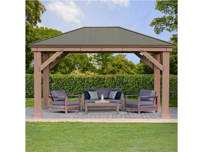WESTMANN Holzpavillon DEVON 371x490 cm natur "12x16"