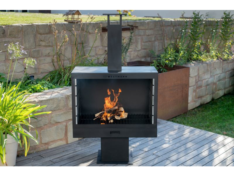 WESTMANN Grill und Kaminofen schwarz