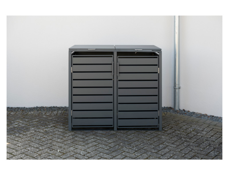 WESTMANN KUBUS 2er Mülltonnenbox anthrazit
