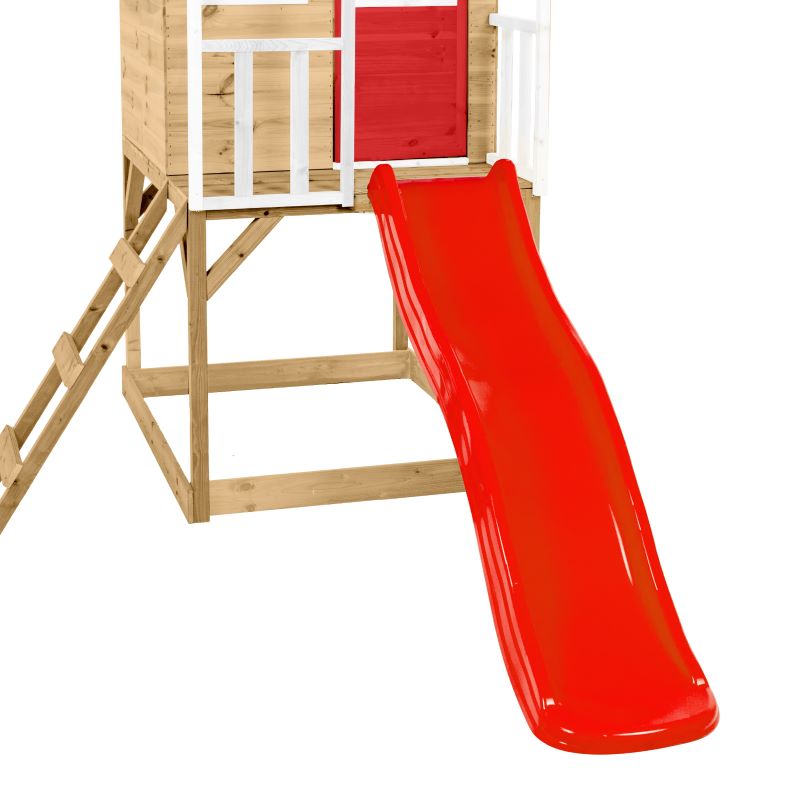 Zwerkules Kinder Spielhaus Holz, Lolla mit Rutsche & Doppelschaukel