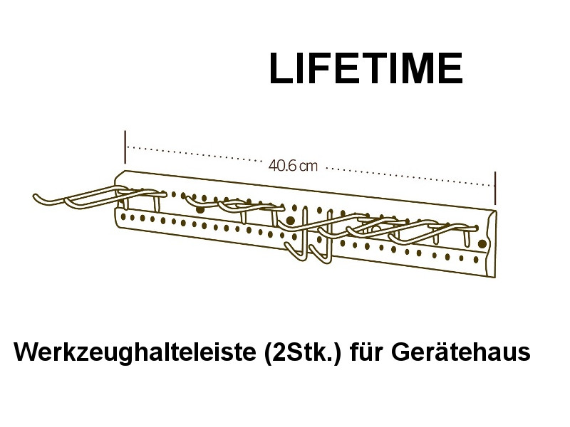 LIFETIME Werkzeughalteleiste 2 Stk. für Gerätehaus
