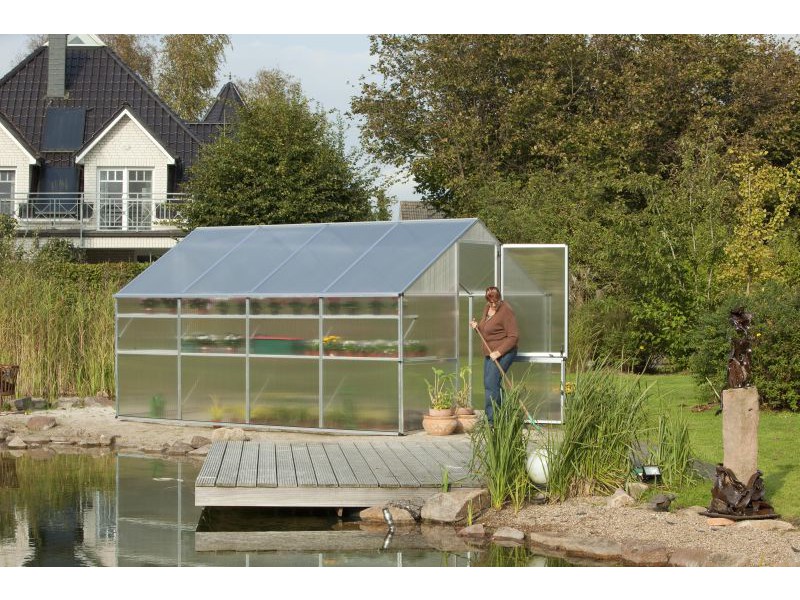 KGT Gewächshaus ORCHIDEE IV Alu BLANK - 297 x 429 cm - 10mm Vergl.