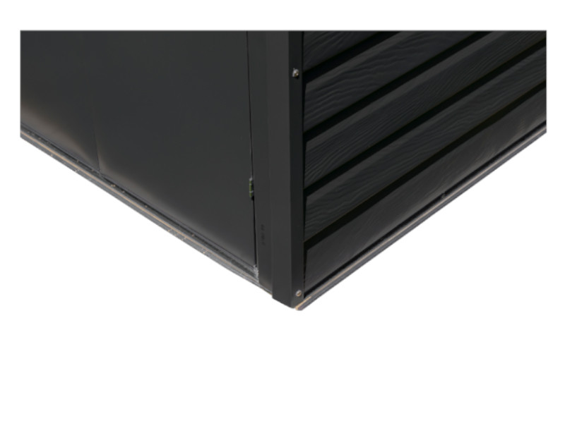 SPACEMAKER Anlehngerätehaus aus Metall "4x10" 124x295x208 grau