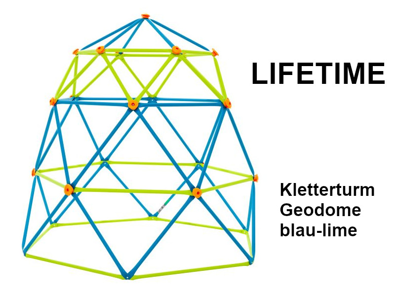LIFETIME Klettergerüst GEODOME 335x335x168 blau/lime