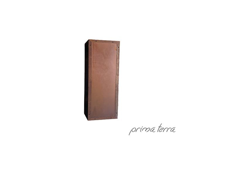 PRIMA TERRA Kaminholzregal-Rückwand "INFINITA" Metall Edelrost 78x38cm 35cm Tiefe