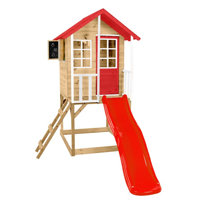 Zwerkules Kinder Spielhaus Holz, Lolla mit Rutsche