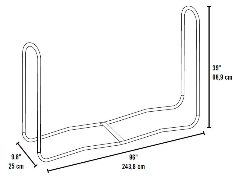 SHELTERLOGIC Kaminholzregal 25x244x99cm