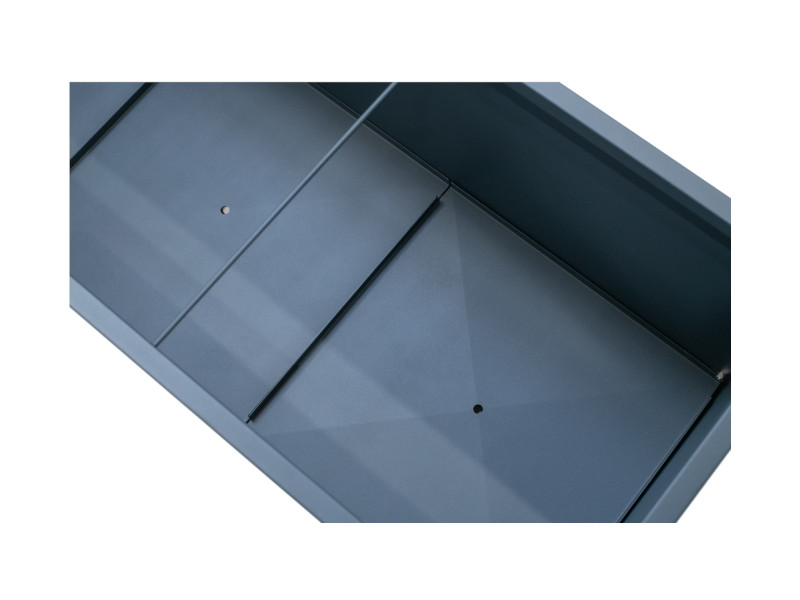 HERSTERA Pflanzgefäß Metall 150x50x50 anthrazit