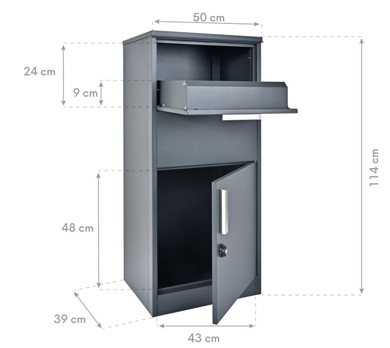 WESTMANN Stahl Paketbox Pepe Anthrazit