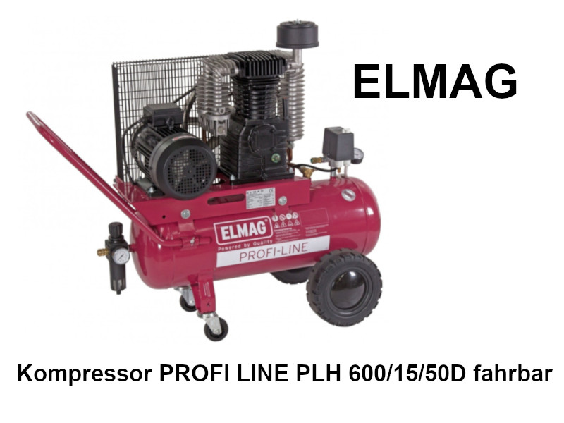ELMAG Kompressor PROFI LINE PLH 600/15/50D - fahrbar