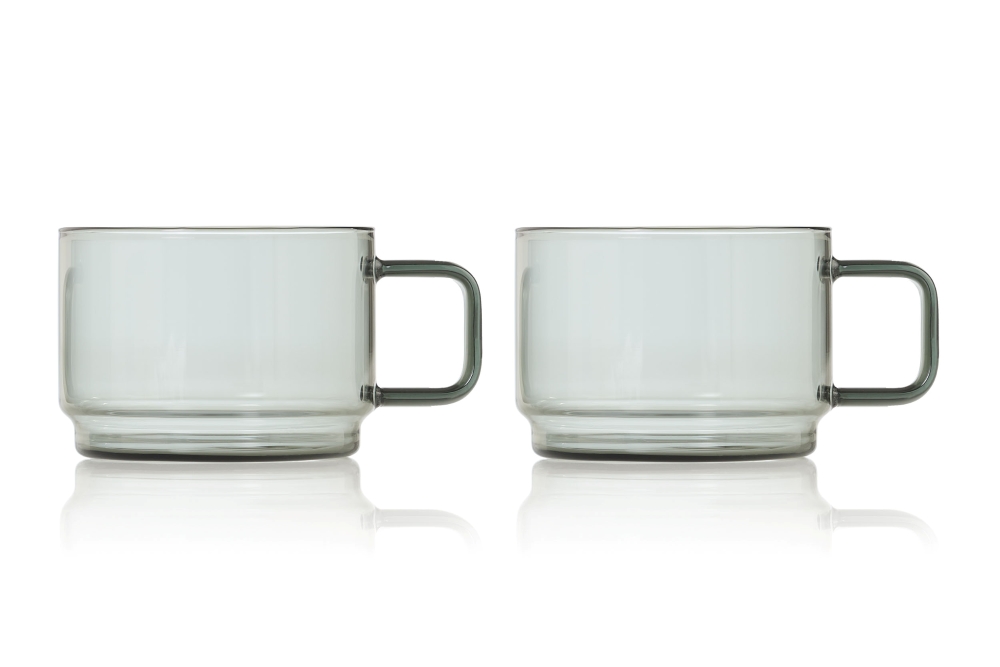 AdHoc Impact TK81 Tassen-Set 2-teilig 300 ml Borosilikatglas Grau