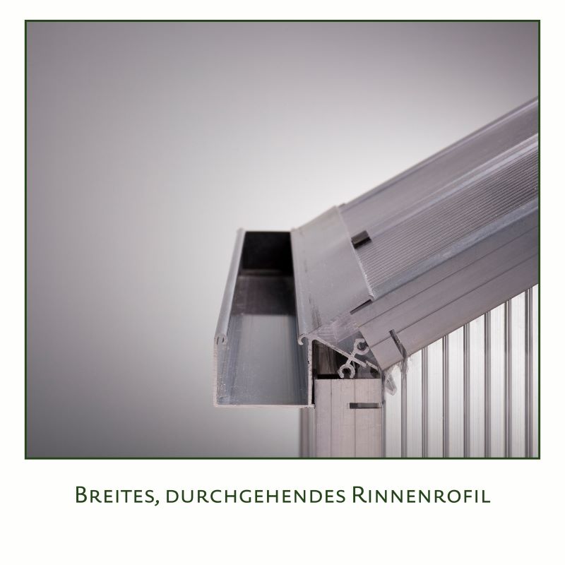 KGT Gewächshaus ENZIAN IV ALU - 267 x 300 cm - 6 mm