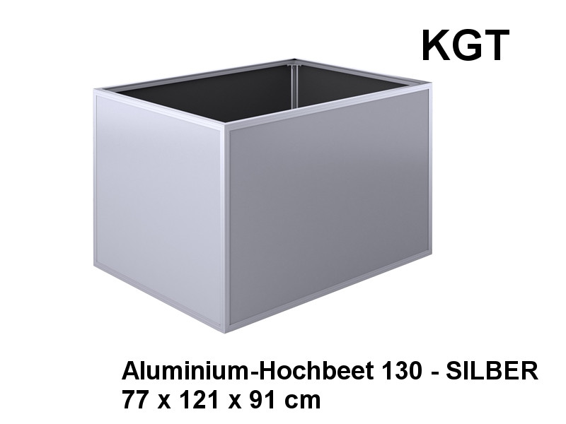 KGT Aluminium-Hochbeet 130 SILBER 77 x 121 x 91 cm