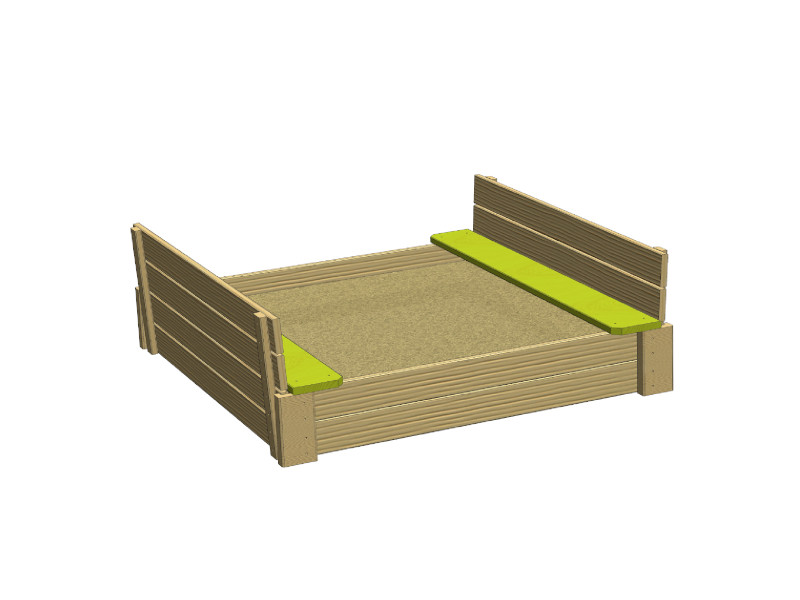 WENDI TOYS Sandkasten Deluxe 120x120x25
