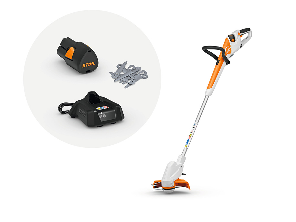 STIHL FSA 30 Akku-Motorsense Set inkl. AS 2 Akku, AL 1 Ladegerät & 8 PolyCut Ersatzmessern