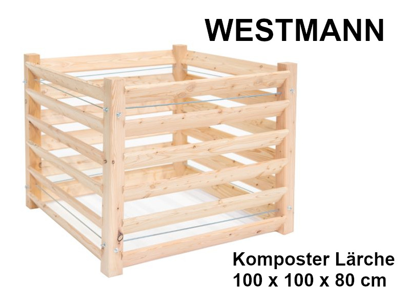 WESTMANN Komposter Lärche 100x100x80 cm