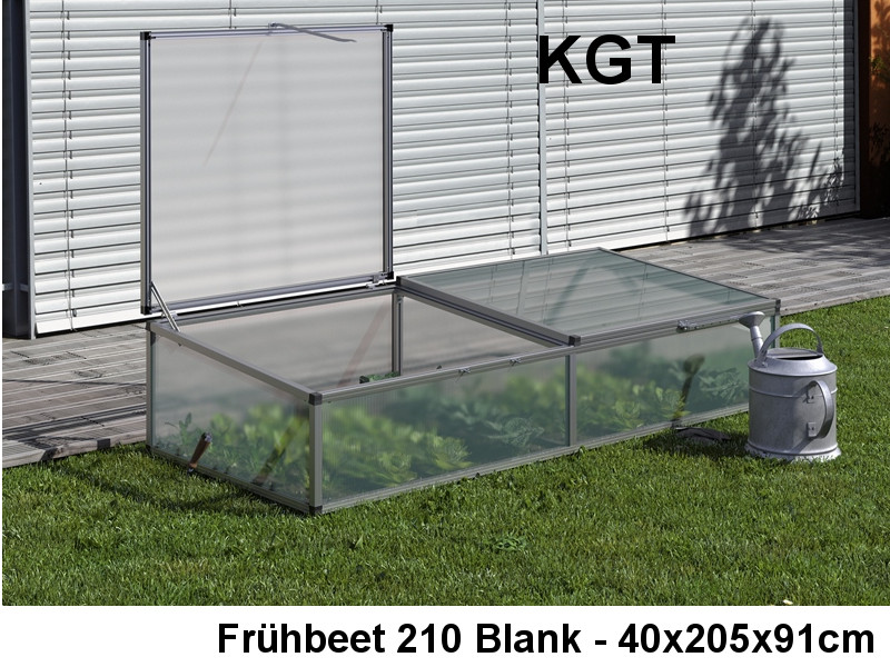 KGT Frühbeet 210 BLANK 40 x 205 x 91 cm - 6mm Vergl.