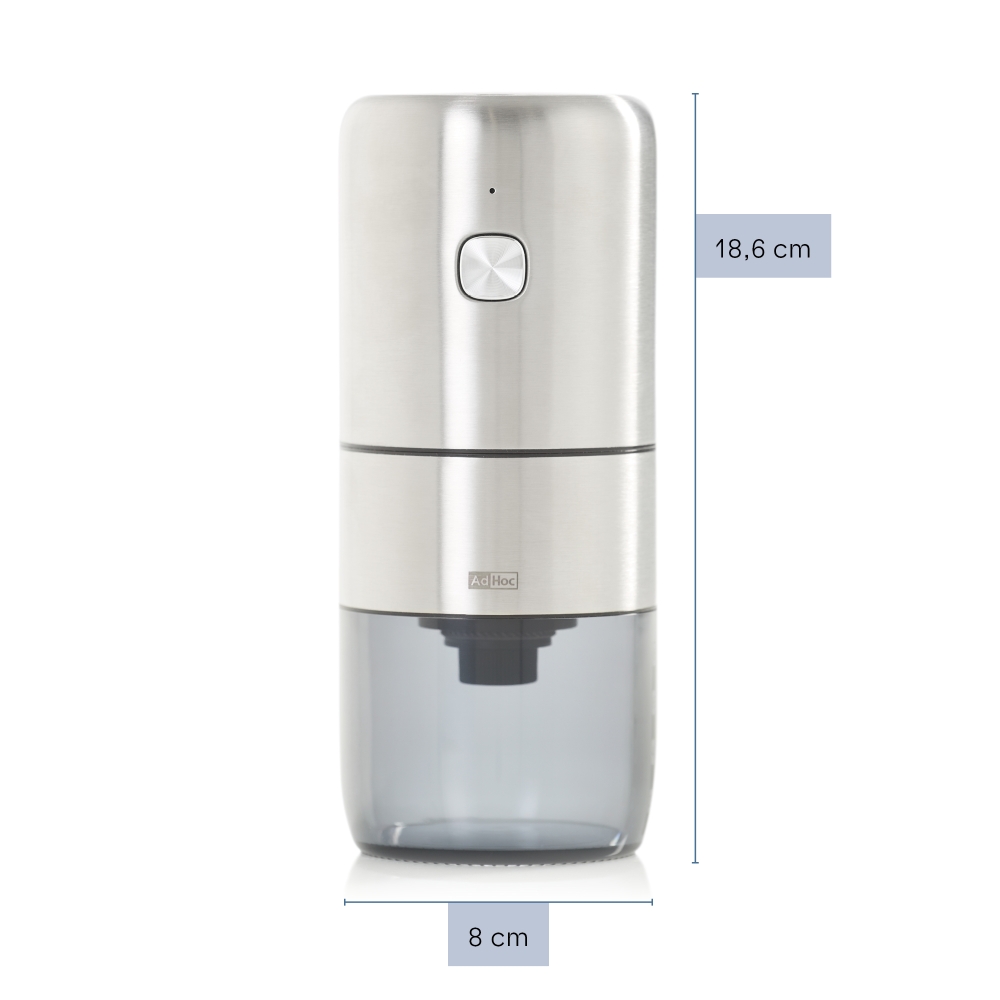 AdHoc i.Mill MC10 Elektrische Kaffeemühle USB-C 18,6 cm Edelstahl