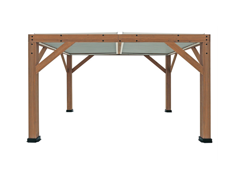 WESTMANN Outdoor Pavillon KARL mit Lamellendach 396 x 335 x 251 cm natur