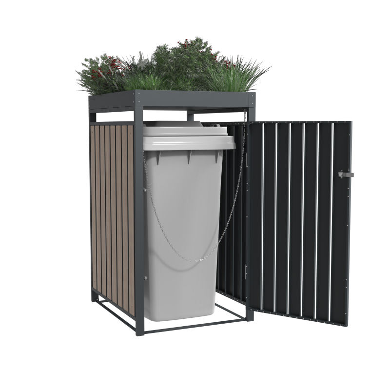 WESTMANN Mülltonnenbox metall Planta 1x240 l