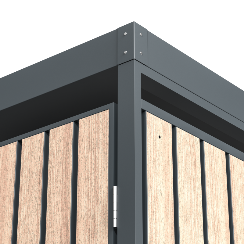 WESTMANN Mülltonnenbox metall Planta 3x240 l