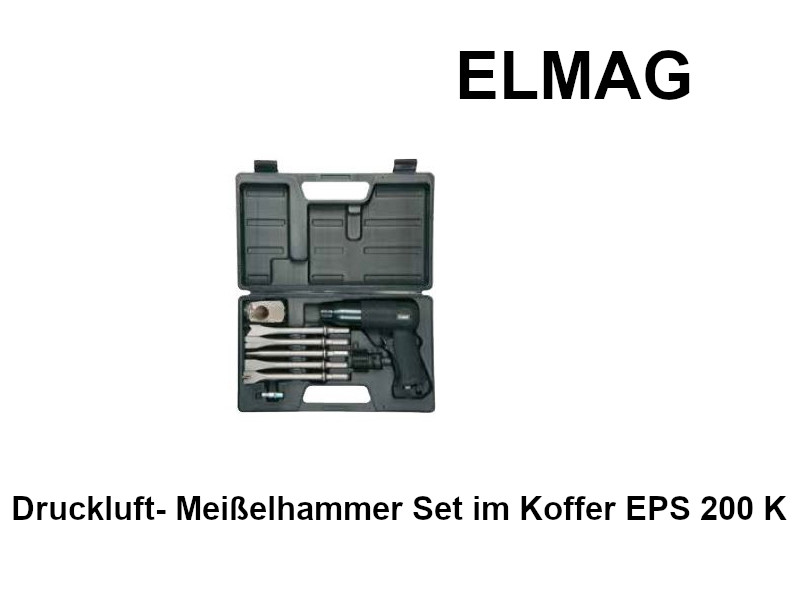 ELMAG Druckluft- Meißelhammer Set im Koffer EPS 200 K