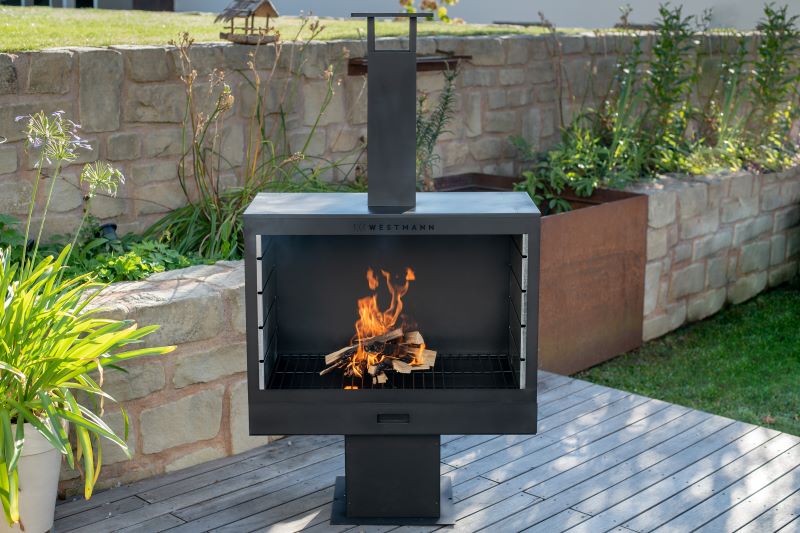 WESTMANN Grill und Kaminofen schwarz
