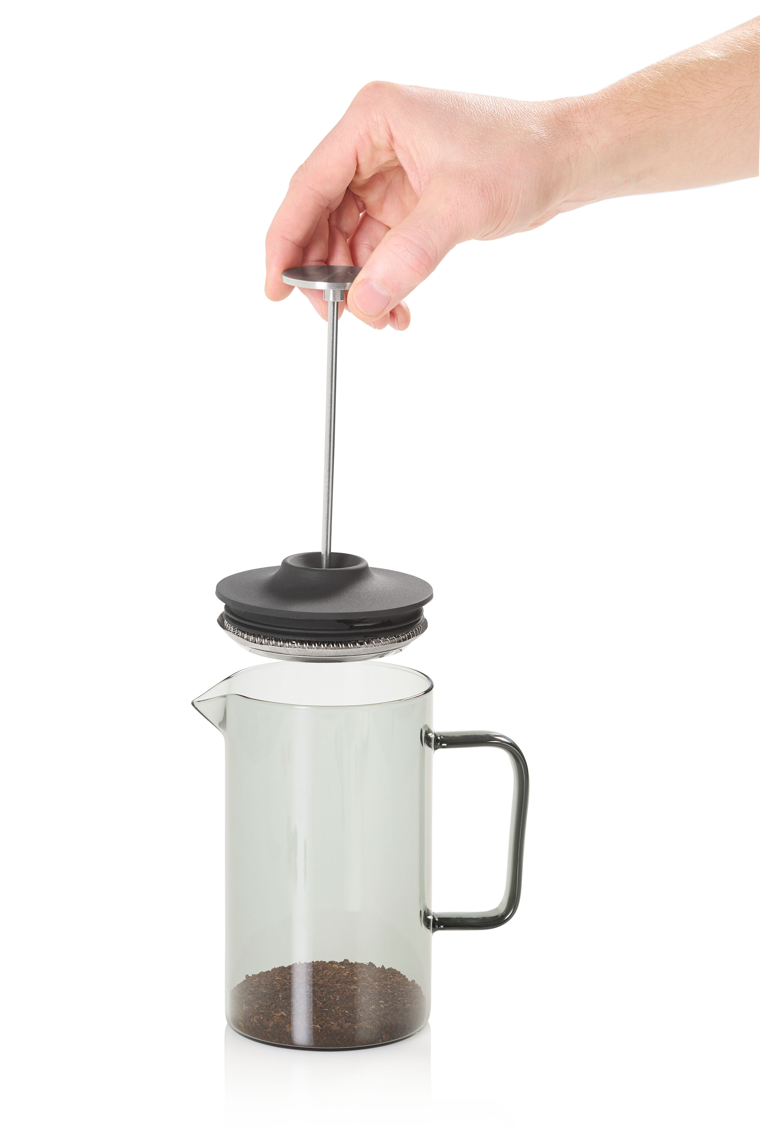AdHoc Impact MC80 French Press Kaffeebereiter 600 ml Borosilikatglas Edelstahl